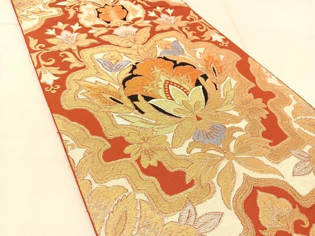 平和屋着物◎六通柄　本袋帯　宝相華　金銀糸　BAAU2424yc