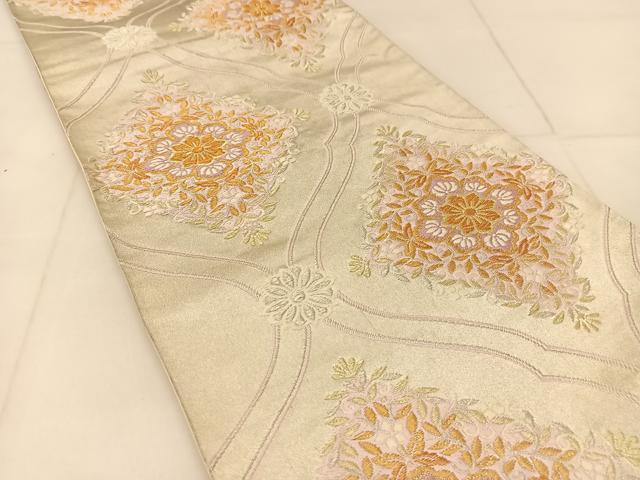 平和屋着物◎六通柄袋帯　唐織　正倉院花文　金銀糸　正絹　逸品　BAAU2437yc