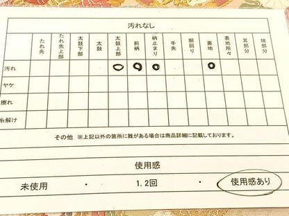 平和屋着物◎六通柄袋帯　唐織　鳳凰菱花文　金糸　正絹　逸品　BAAU2490yc