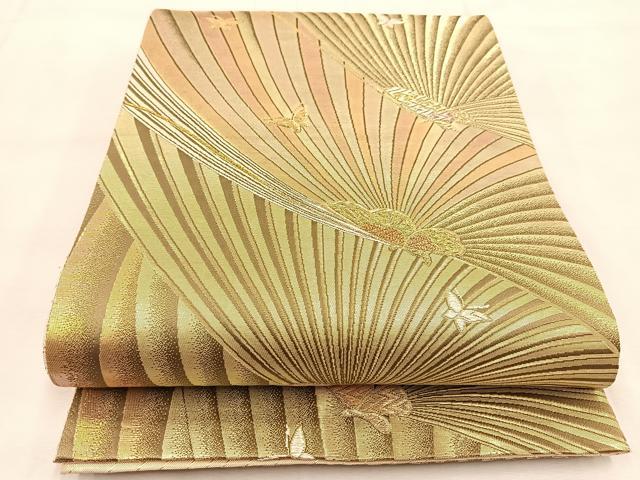 平和屋着物◎佐賀錦　六通柄袋帯　舞蝶文　金銀糸　正絹　逸品　BAAU2596yc