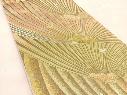平和屋着物◎佐賀錦　六通柄袋帯　舞蝶文　金銀糸　正絹　逸品　BAAU2596yc