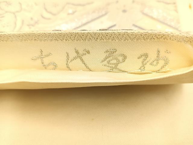 平和屋着物◎六通柄袋帯　唐織　古代更紗　銀糸　正絹　逸品　BAAU2598yc