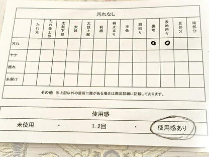 平和屋着物◎六通柄袋帯　唐織　菱天井鳳凰更紗花文　銀糸　正絹　逸品　BAAU2655yc