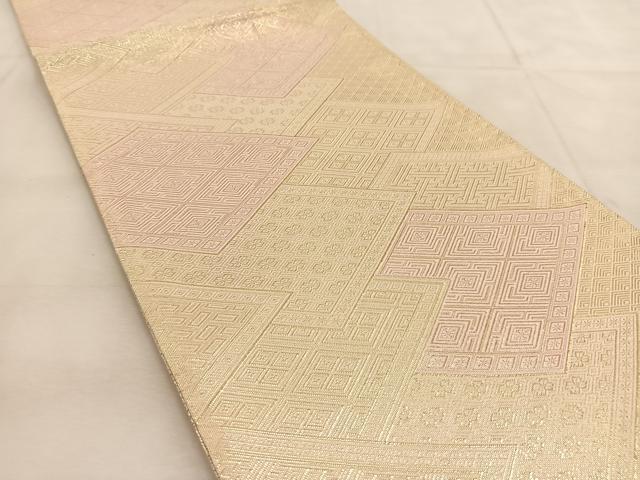 平和屋着物◎佐賀錦　全通柄袋帯　有職文様正絹　逸品　BAAU2957yc