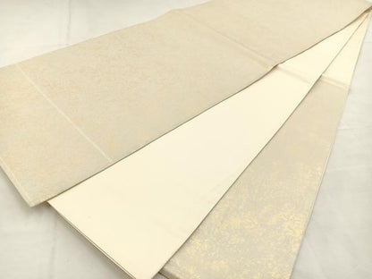 平和屋着物◎六通柄袋帯　金彩　引箔　正絹　逸品　BAAU3038hj