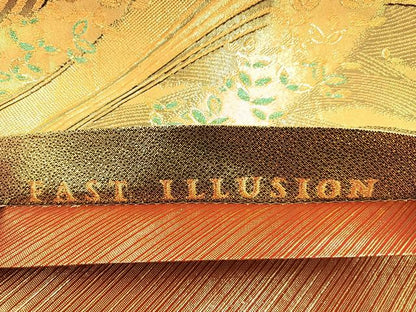 平和屋着物◎佐賀錦　六通柄袋帯　FASTILLUSION　舞蝶文　金糸　正絹　逸品　BAAU3206hj
