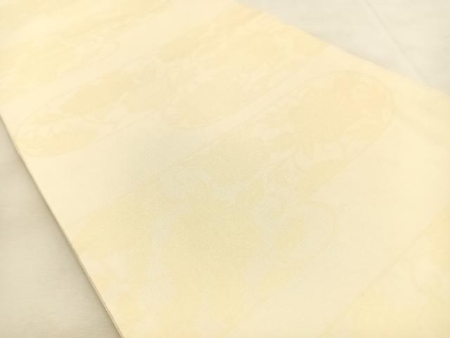 平和屋着物◎六通柄袋帯　エ霞牡丹唐草文　正絹　逸品　BAAU3235hj