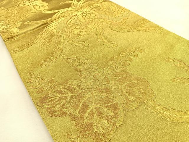 平和屋着物◎六通柄袋帯　鳳凰　桐　金糸　正絹　逸品　BAAU3281hj