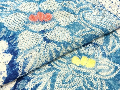 平和屋着物∴夏物 浴衣 有松鳴海絞り 花唐草文 綿 逸品 BAAU3422hj