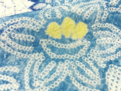 平和屋着物∴夏物 浴衣 有松鳴海絞り 花唐草文 綿 逸品 BAAU3422hj