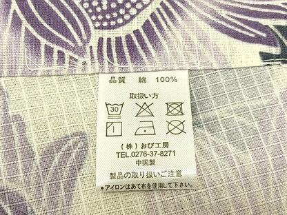 平和屋着物∴夏物 浴衣 綿紅梅 草花文 金彩 綿 逸品 未使用 BAAU3424hj