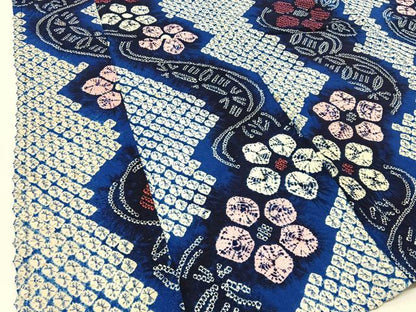 平和屋着物∴夏物 浴衣 有松鳴海絞り 梅 綿 逸品 BAAU3425hj