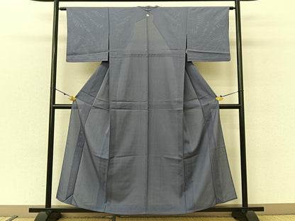平和屋着物＊夏物 色無地 絽 藤鼠色 正絹 逸品 BAAU3429hj