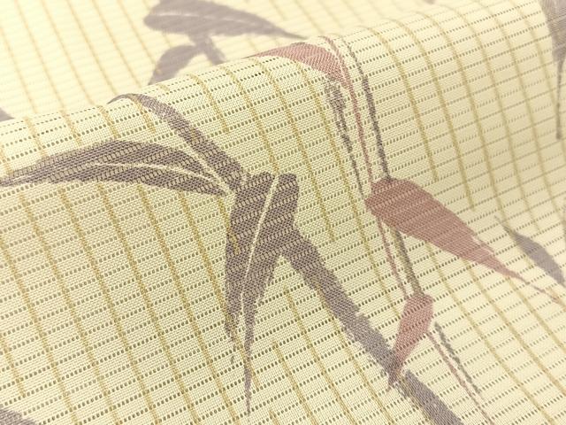 平和屋着物＊夏物　小紋　絽　笹の葉文　やまと誂製　洗える着物　BAAU3436hj