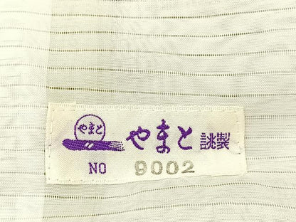 平和屋着物＊夏物　小紋　絽　笹の葉文　やまと誂製　洗える着物　BAAU3436hj