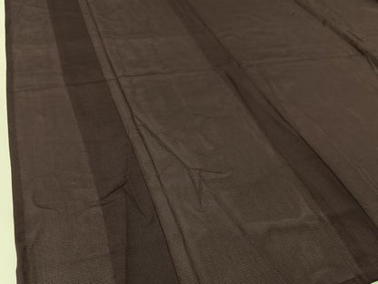 平和屋着物＊夏物　色無地　絽　紫鳶色　洗える着物　BAAU3437hj