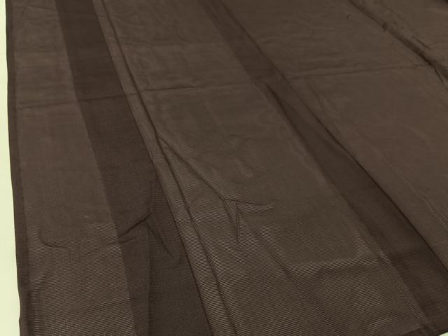 平和屋着物＊夏物　色無地　絽　紫鳶色　洗える着物　BAAU3437hj