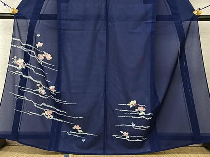 平和屋着物＊夏物　訪問着　絽　椿　洗える着物　未使用　BAAU3443hj