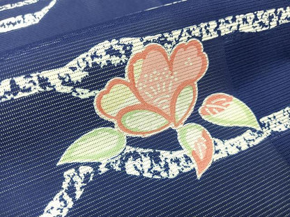 平和屋着物＊夏物　訪問着　絽　椿　洗える着物　未使用　BAAU3443hj