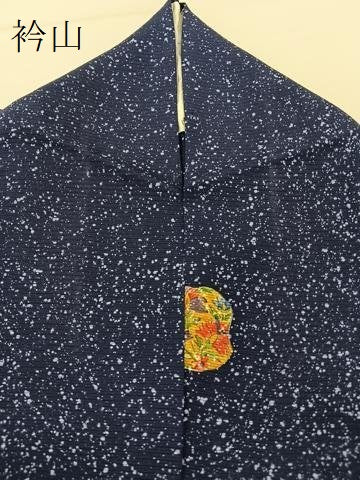 平和屋着物＊夏物 小紋 絽 更紗草花文 たたき染め 三越扱い 正絹 逸品 BAAU3444hj