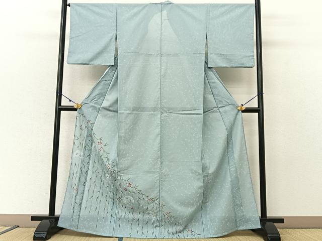 平和屋着物＊夏物 訪問着 絽 枝垂れ桜文 洗える着物 BAAU3461hj