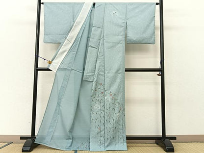 平和屋着物＊夏物 訪問着 絽 枝垂れ桜文 洗える着物 BAAU3461hj