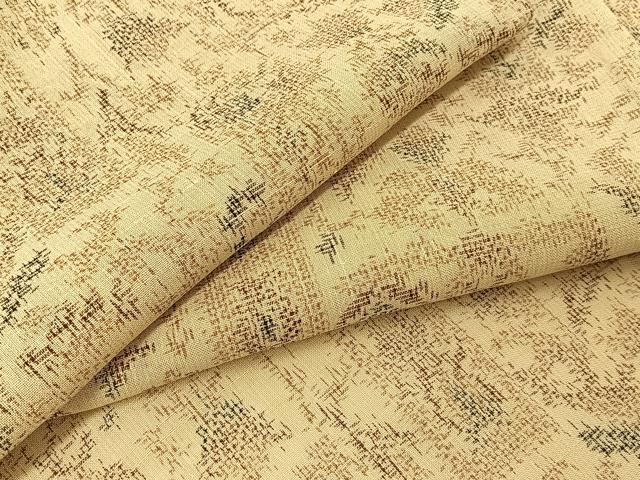 平和屋着物＊夏物 紗紬 更紗花唐草文 正絹 逸品 BAAU3463hj