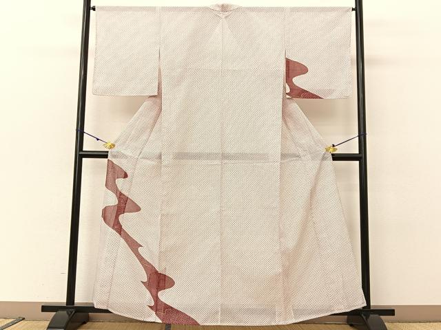 平和屋着物＊夏物 訪問着 絽 道長吉祥文 金彩 洗える着物 BAAU3464hj
