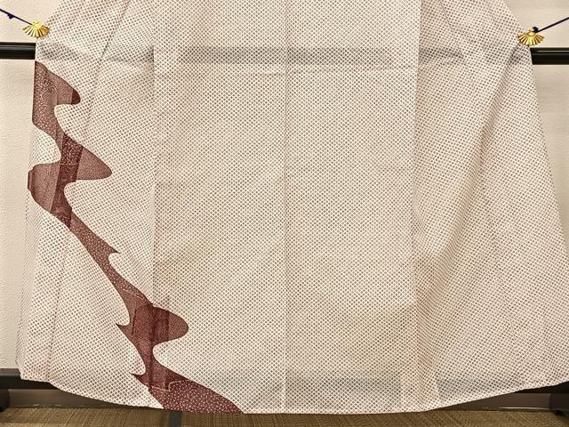 平和屋着物＊夏物 訪問着 絽 道長吉祥文 金彩 洗える着物 BAAU3464hj
