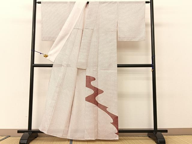 平和屋着物＊夏物 訪問着 絽 道長吉祥文 金彩 洗える着物 BAAU3464hj