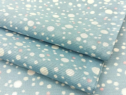 平和屋着物＊夏物 小紋 絽 大小あられ 洗える着物 BAAU3465hj