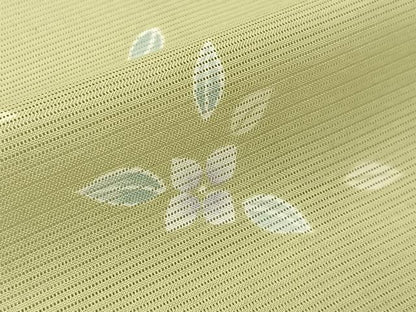 平和屋着物＊夏物 小紋 絽 草花文 ロング丈 洗える着物 BAAU3466hj