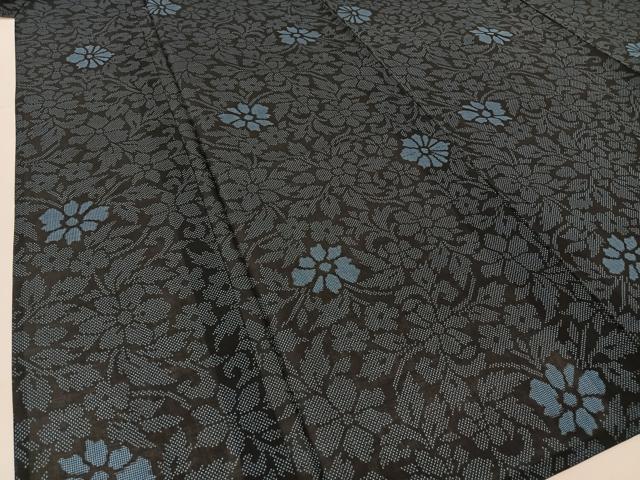 平和屋着物＊夏物 本場大島紬 夏大島 7マルキ 花唐草文 正絹 逸品 BAAU3469hj