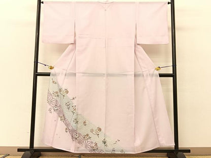 平和屋着物＊夏物 色留袖 絽 枝花文 BAAU3472hj