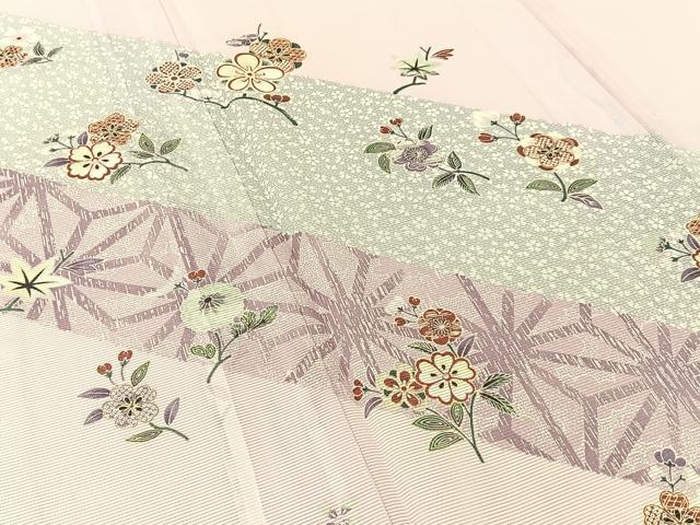 平和屋着物＊夏物 色留袖 絽 枝花文 BAAU3472hj