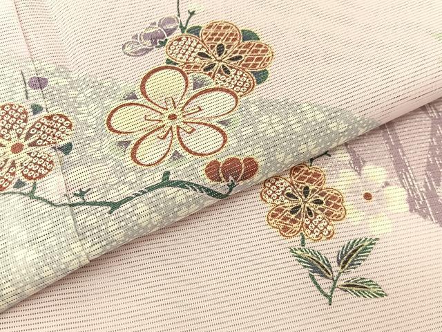 平和屋着物＊夏物 色留袖 絽 枝花文 BAAU3472hj