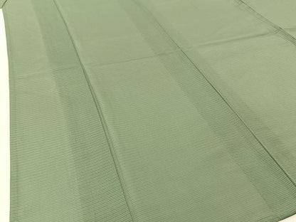 平和屋着物＊夏物 色無地 絽 山葵色 洗える着物 BAAU3473hj