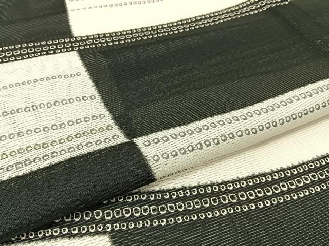平和屋着物＊夏物 小紋 絽 変わり市松文様 洗える着物 BAAU3474hj