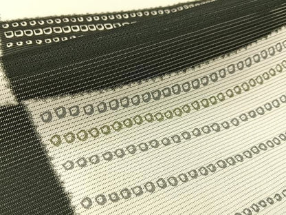 平和屋着物＊夏物 小紋 絽 変わり市松文様 洗える着物 BAAU3474hj
