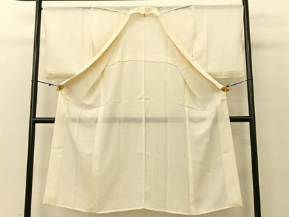 平和屋着物＊夏物 長襦袢 変わり絽 鳥の子色 正絹 逸品 BAAU3479hj