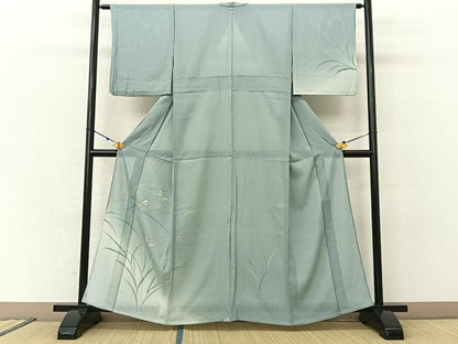 平和屋着物＊夏物　訪問着　絽　とんぼ　暈し染め　正絹　逸品　BAAU3484hj