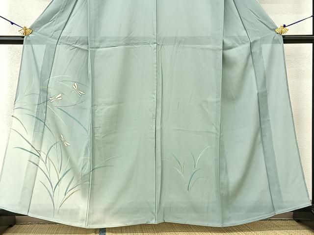 平和屋着物＊夏物　訪問着　絽　とんぼ　暈し染め　正絹　逸品　BAAU3484hj
