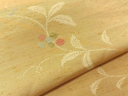 平和屋着物▽上質な紬 単衣 南天文 正絹 逸品 BAAU3486hj