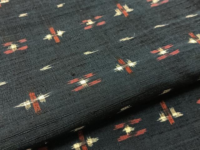 平和屋着物▽上質な紬 単衣 吉祥文 正絹 逸品 BAAU3490hj
