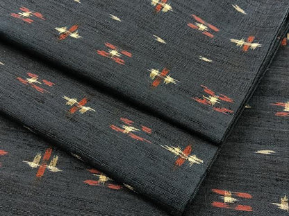 平和屋着物▽上質な紬 単衣 吉祥文 正絹 逸品 BAAU3490hj