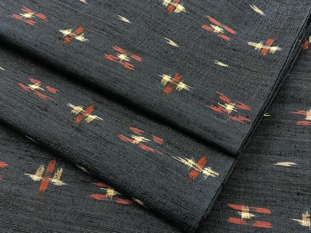 平和屋着物▽上質な紬 単衣 吉祥文 正絹 逸品 BAAU3490hj