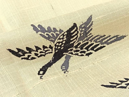 平和屋着物▽訪問着 単衣 紬地 型染め 松竹梅 御所解文 正絹 逸品 BAAU3496hj