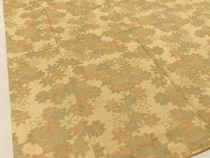 平和屋着物■本場大島紬　菊楓文　正絹　逸品　BAAU3525hj