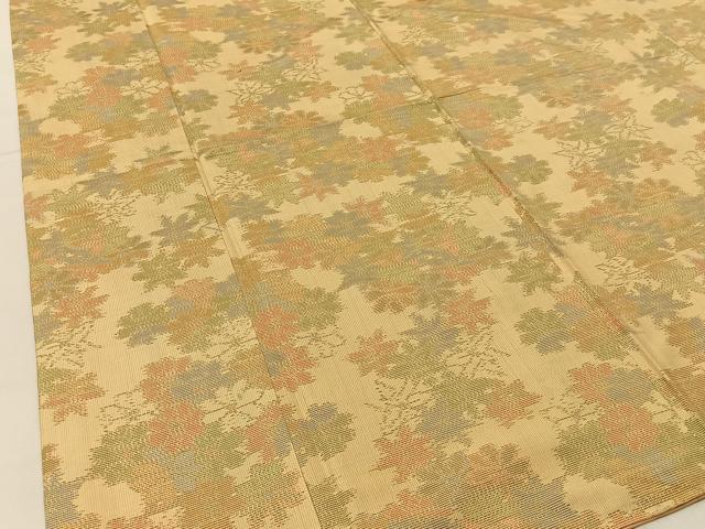 平和屋着物■本場大島紬　菊楓文　正絹　逸品　BAAU3525hj