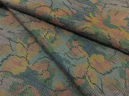 平和屋着物●本場大島紬 7マルキ 草花文 正絹 逸品 未使用 BAAU3641hj